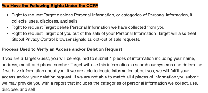 Target-California-specific-privacy-policy